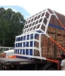 Rede Contenção de Cargas Cinta 50 mm 3x3 Metros 3 Ton  4 pontos 02 Alças abertura 30 cm Poliester