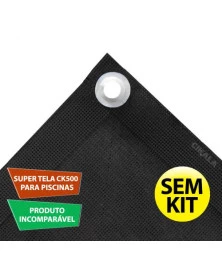Tela para Piscina Reposição Preta CK500 Micras PVC Vinil sem Kit de Instalação - Proteção para Pets, Evita Quedas e Acidentes