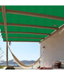 Forro Sintético para Pergolado Verde Shade 90% Sombreamento Proteção UV - Cobertura Áreas Externas Gourmet