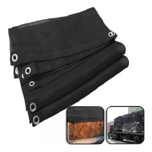 Tela para Caminhão Preta – Proteção e Ventilação para Cargas de Recicláveis, Grãos e Sucatas