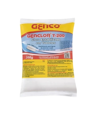 Cloro Pastilha Estabilizado Múltipla Ação 3 em 1 200gr Genco