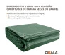 anuncio encerado verde com texto