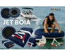 Boia Jet com capa azul nylon 600 e alças reforçadas para esportes aquáticos