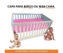 capa impermeável para colchão de berço rosa